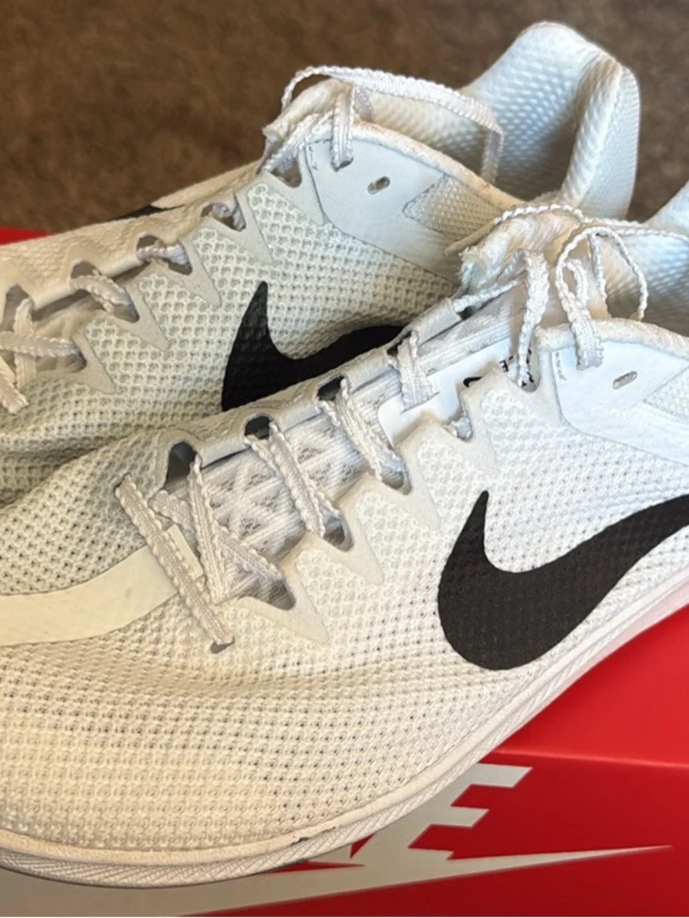 Nike Men’s Running Shoes - White with Black Swoosh
